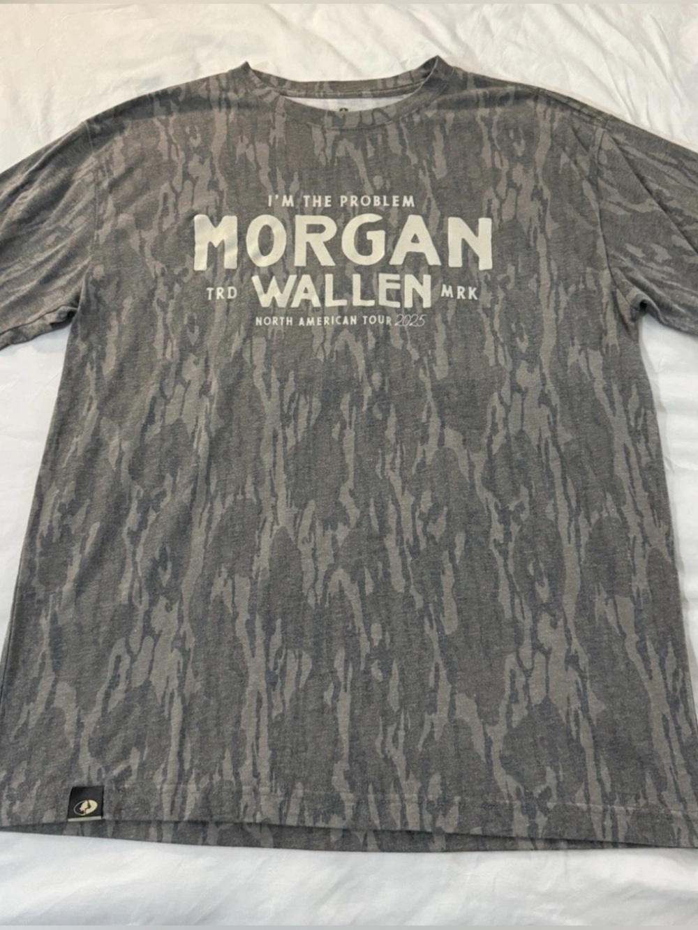 Morgan Wallen I’m The Problem Camo Mossy Oak Authentic Tour Merch T Shirt m